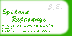 szilard rajcsanyi business card